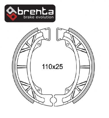Yamaha TY 50/50 M (French Market) 77-78 Brake Shoes Rear Brenta Picture of Yamaha TY 50/50 M (French Market) 77-78 Brake Shoes Rear Brenta