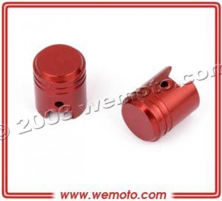 Valve Caps - Pair Piston Red Picture of Valve Caps - Pair Piston Red
