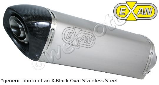 Oval Carbon Cap Silencer - Stainless Steel