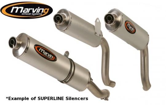 Marving SUPERLINE Round Silencers Pair - Aluminium - Not Homologated