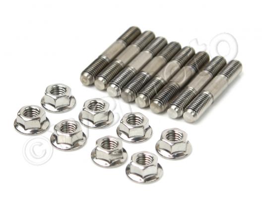 Qty 8 ES27 Yamaha XS1100 stainless steel exhaust studs with nuts & washers