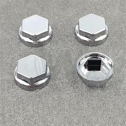 Chrome Caps / Plugs / Cover For 12mm Spanner Bolts / Allen Bolt - 4 Pieces Picture of Chrome Caps / Plugs / Cover For 12mm Spanner Bolts / Allen Bolt - 4 Pieces