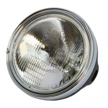 Picture of Headlight Round Complete Kawasaki KH500, H2, A, B, C, Z1A, Z1B, Z1000 without Sidelight