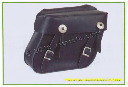 Saddle Bags - Pair Black Leather - Milwaukee II (33x28x13cm) Picture of Saddle Bags - Pair Black Leather - Milwaukee II (33x28x13cm)