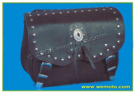 Saddle Bags - Pair Black Leather - California (38x29x16cm) Picture of Saddle Bags - Pair Black Leather - California (38x29x16cm)