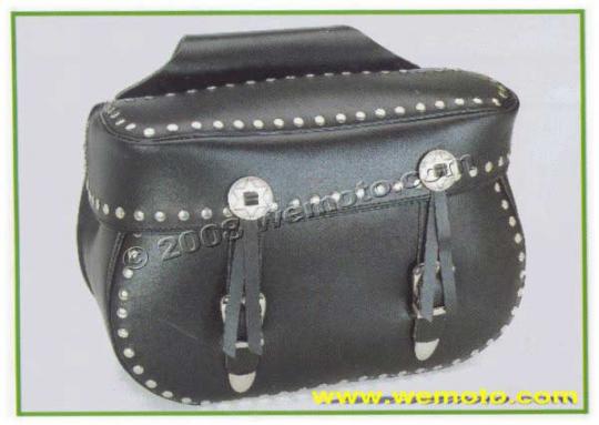 Saddle Bags - Pair Black Leather - Heritage (43x30x19cm) Picture of Saddle Bags - Pair Black Leather - Heritage (43x30x19cm)