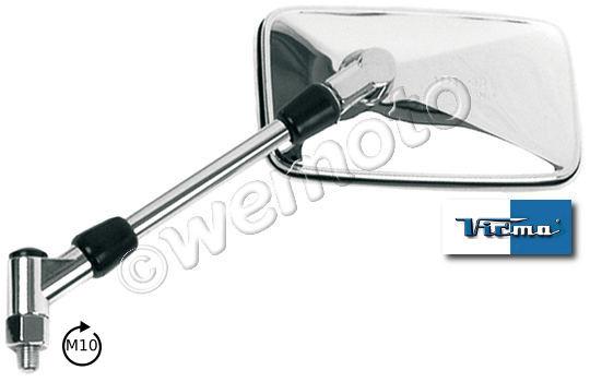 Mirror 10mm - Chrome Rectangle - Left Side - Right-hand thread Picture of Mirror 10mm - Chrome Rectangle - Left Side - Right-hand thread