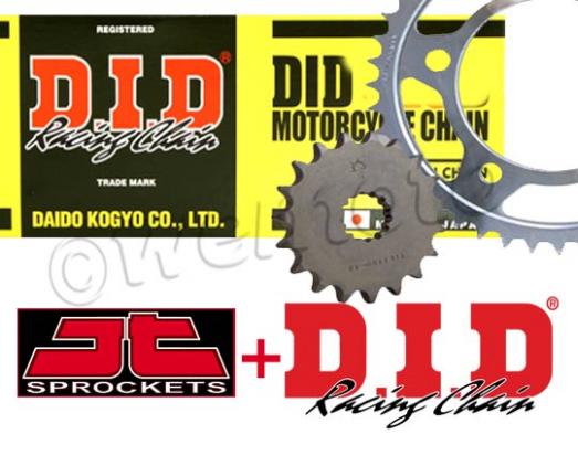 Aprilia AF1 125 Sport Pro 92-93 DID Chain and JT Sprocket Kit Picture of Aprilia AF1 125 Sport Pro 92-93 DID Chain and JT Sprocket Kit