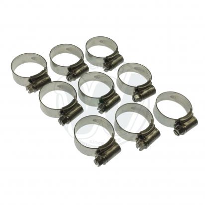 Kit clips mangueras de silicona para radiador - Samco (acero inoxidable)