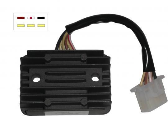 Kawasaki EL 250 D1-D3 Eliminator 90-92 Regulator Rectifier - by Electrex Picture of Kawasaki EL 250 D1-D3 Eliminator 90-92 Regulator Rectifier - by Electrex