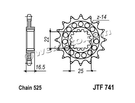 Sprocket Front Plus 1 Tooth - Pattern (Check Chain Length)