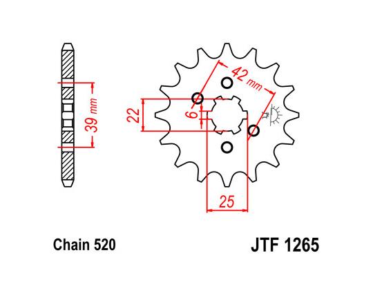 Sprocket Front Less 2 Teeth - JT (Check Chain Length)