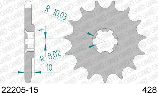 Sprocket Front Plus 2 Tooth - Afam (Check Chain Length)