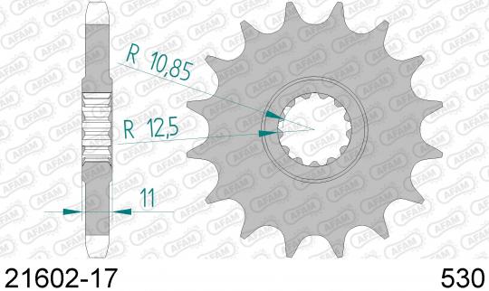 Sprocket Front Plus 1 Tooth - Afam (Check Chain Length)