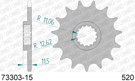 Sprocket Front Less 2 Tooth - Afam (Check Chain Length)