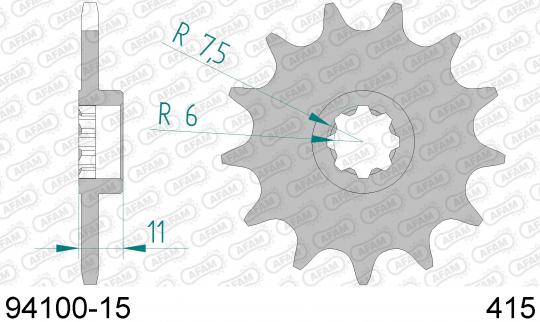 Sprocket Front Plus 3 Tooth - Afam (Check Chain Length)