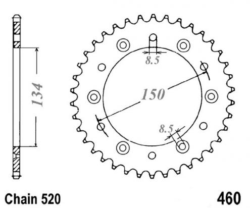 Sprocket Rear - Alloy - Plus 1 Tooth (Check Chain Length)