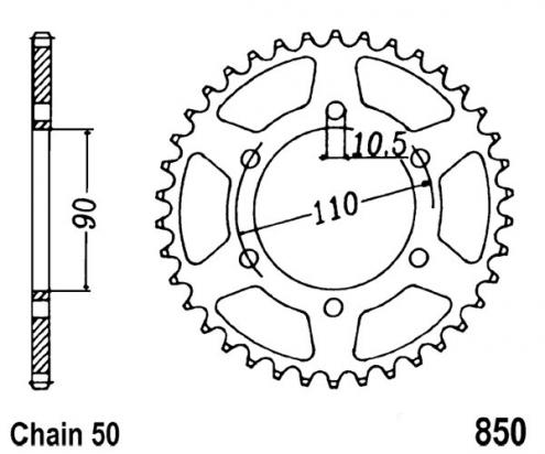 Bobber Rear 32 Tooth Sprocket for early or late HD Wheels on xs650 Yamaha 