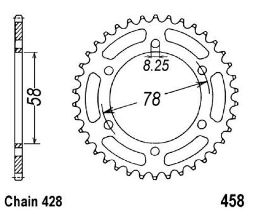 Corona 1 dente in Più (Controllare Lunghezza Catena)