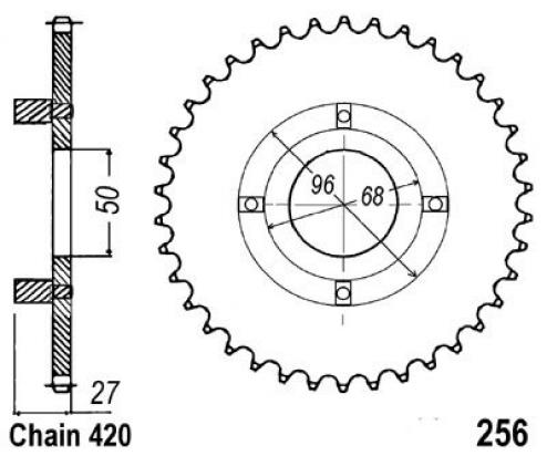 Sprocket Rear Plus 1 Tooth - JT (Check Chain Length)