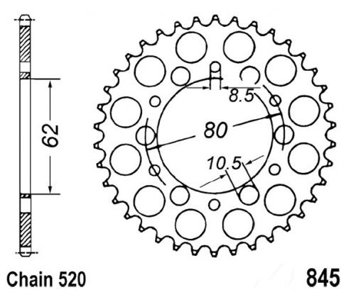 Sprocket Rear Less 1 Tooth - JT (Check Chain Length)