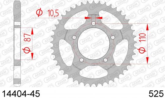 Sprocket Rear Less 3 Tooth - Afam (Check Chain Length)