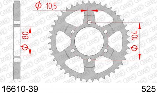 Sprocket Rear Less 3 Tooth - Afam (Check Chain Length)