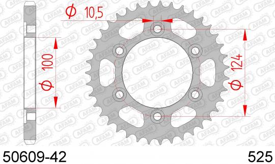 Sprocket Rear Plus 3 Tooth - Afam (Check Chain Length)