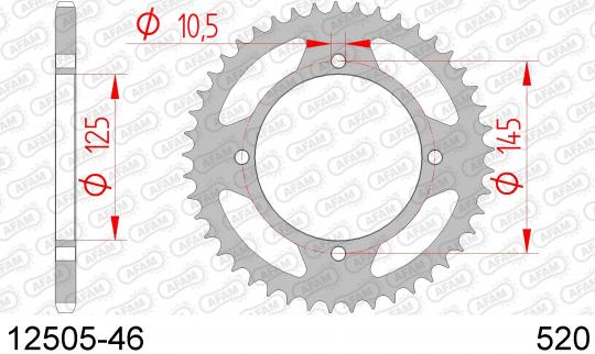 Sprocket Rear Less 1 Tooth - Afam (Check Chain Length)
