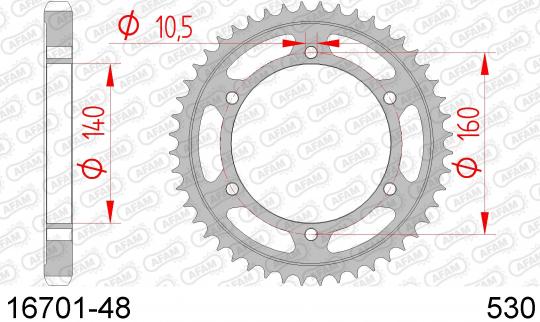 Sprocket Rear Plus 3 Tooth - Afam (Check Chain Length)